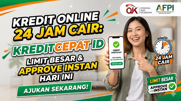 Kredit Online 24 Jam Cair: KreditCepat ID Limit Besar & Approve Instan Hari Ini